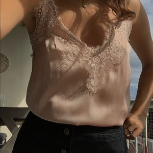 Silky lace blouse 🩰🤍